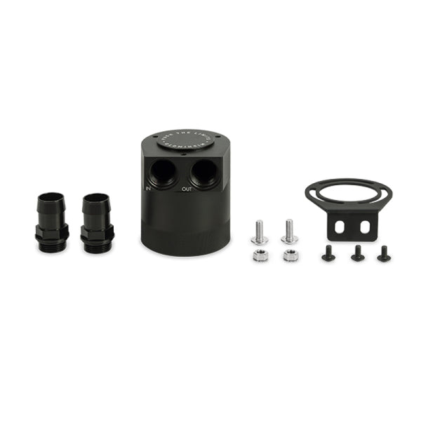Mishimoto Universal High Flow Baffled Oil Catch Can - Kit - Bull Strap