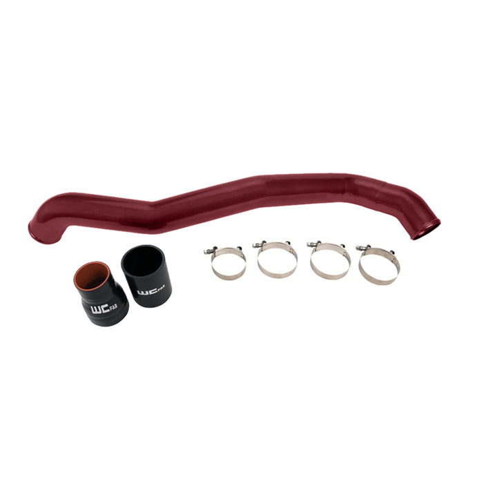 Wehrli 11-16 Chevrolet 6.6L LML Duramax Driver Side 3in Intercooler Pipe - WCFab Red - Bull Strap