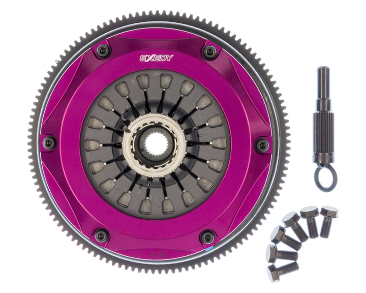 Exedy 1999-2002 Nissan Skyline GTR L6 Hyper Twin Cerametallic Clutch Sprung Center Disc Pull Type - Bull Strap