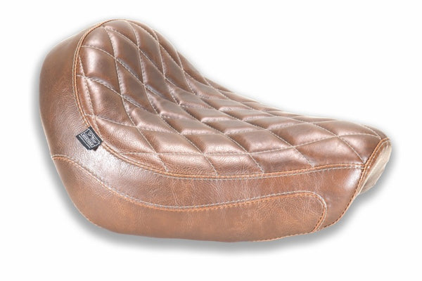 Mustang 17-25 Honda Rebel 300 and 500 Tripper Solo Driver Distressed Brown w/ Diamond - Bull Strap