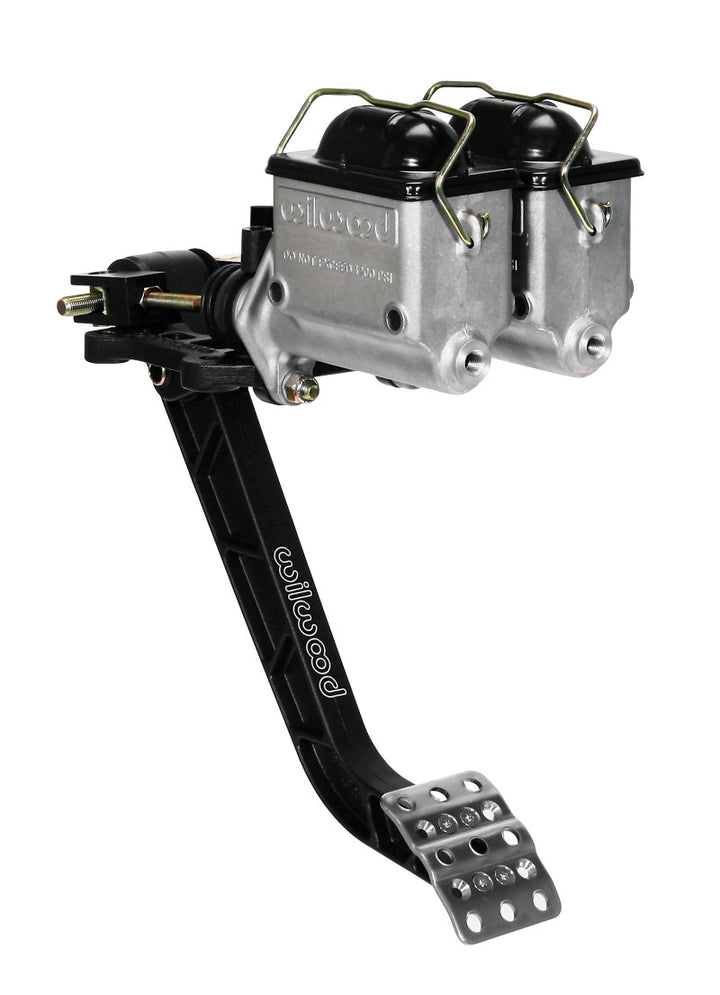 Wilwood Adjustable Brake Pedal - Dual MC - Rev. Swing Mount - 6.25:1 - Bull Strap