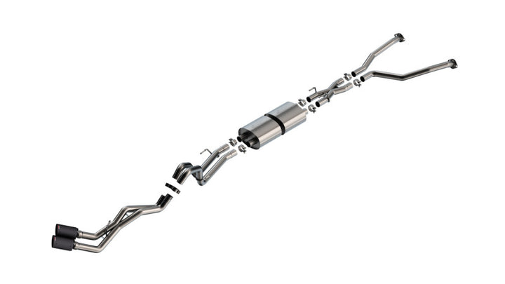 Borla 22-24 Toyota Tundra 3.4L V6 (Inc. Hyb.) Ext. Cab/STD Bed/145.7in WB ATAK Cat-Back - Carbon - Bull Strap