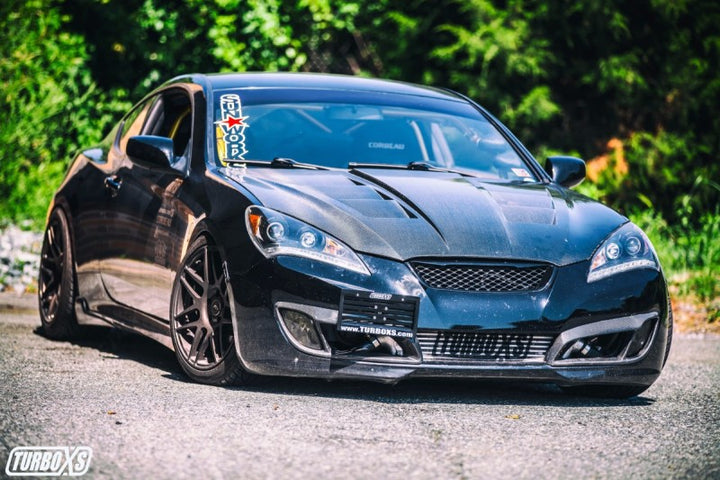 Turbo XS 09-14 Hyundai Genesis Coupe License Plate Relocation Kit - Bull Strap