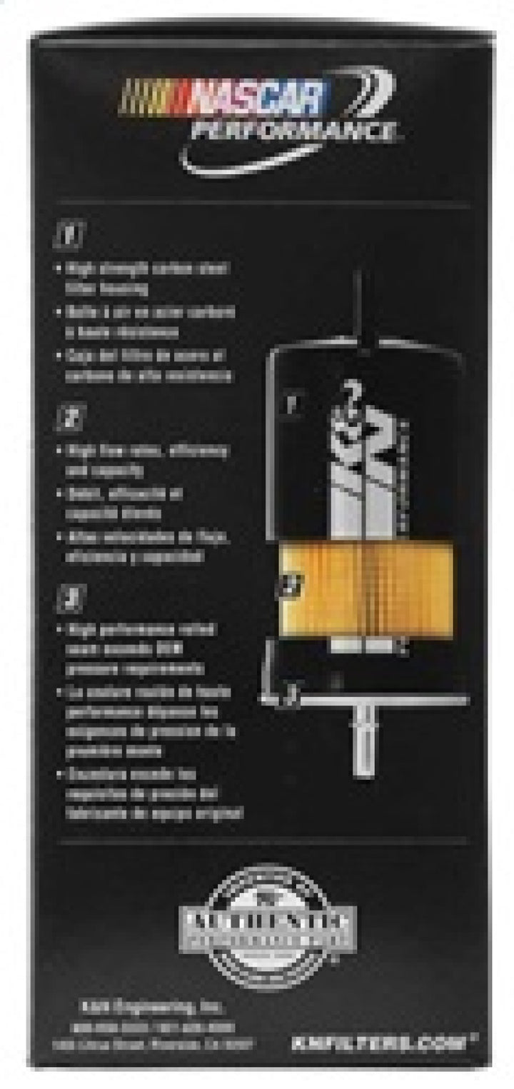 K&N Cellulose Media Fuel Filter 2.125in OD x 5.438in L - Bull Strap