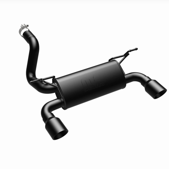 MagnaFlow 2018+ Jeep Wrangler 3.6L Dual Black Tip Axle-Back Exhaust - Bull Strap