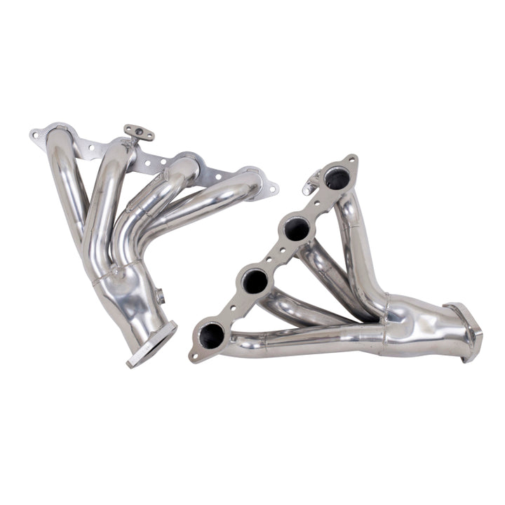 BBK 97-99 Corvette C5 LS1 Shorty Tuned Length Exhaust Headers - 1-3/4 Silver Ceramic - Bull Strap