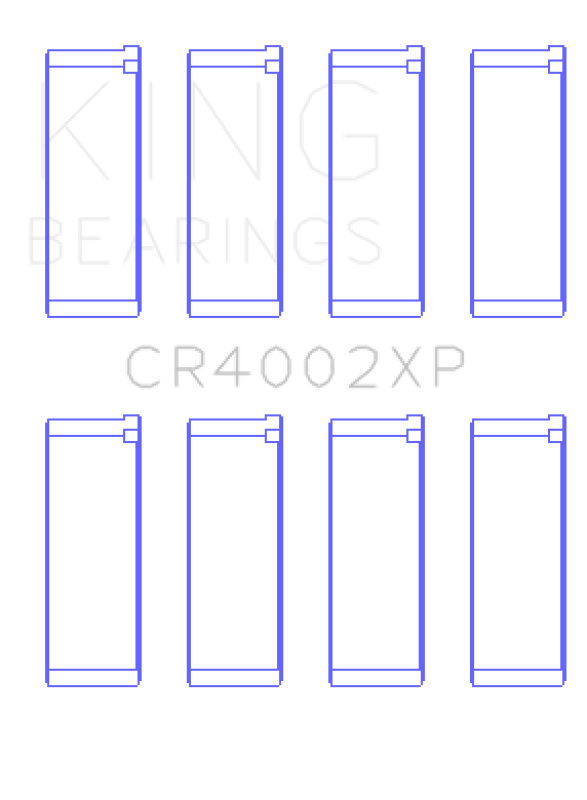 King Mazda B6/B6-T 1.6-1.8L XP Tri-Metal Performance Connecting Rod Bearing Set of 4 - Size STDX - Bull Strap