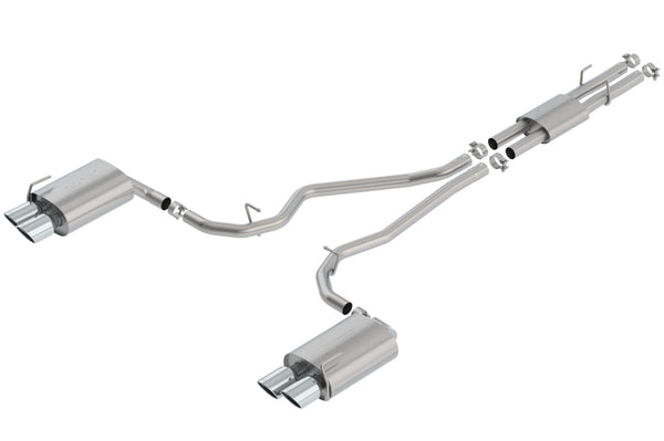 Borla 2020 Ford Explorer ST 3.0L V6 2.25in ATAK Exhaust - Chrome Tips - Bull Strap