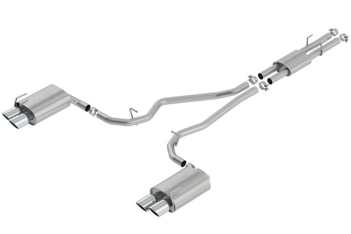 Borla 2020 Ford Explorer ST 3.0L V6 2.25in ATAK Exhaust - Chrome Tips - Bull Strap