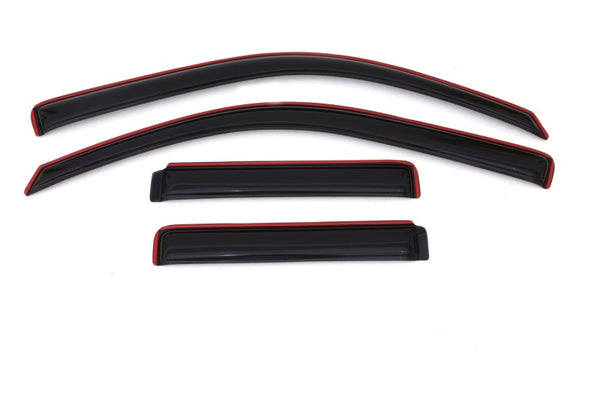 AVS 02-09 Chevy Trailblazer Ventvisor In-Channel Front & Rear Window Deflectors 4pc - Smoke - Bull Strap