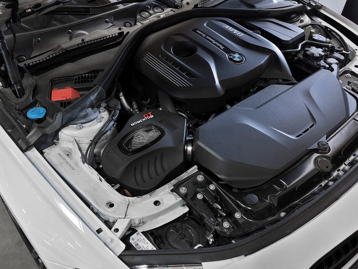 aFe POWER Momentum GT Pro Dry S Intake System 16-17 BMW 330i F30 B46/48 I4-2.0L (t) - Bull Strap