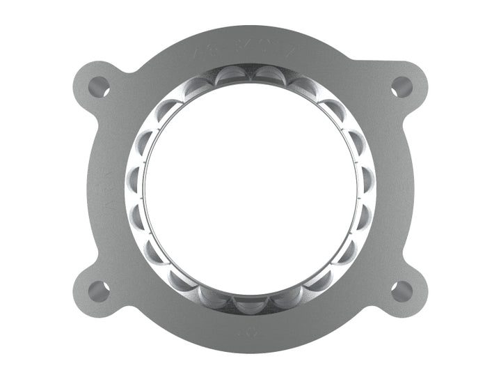 aFe 2020 Vette C8 Silver Bullet Aluminum Throttle Body Spacer Works w/ Factory Intake Only - Silver - Bull Strap