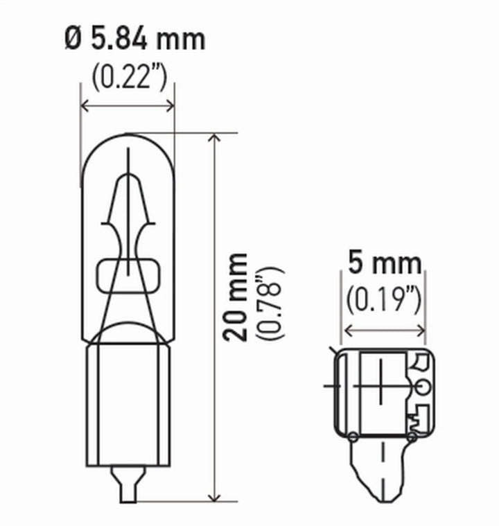 Hella Bulb 2721 12V 12W W2X46D T15 (2) - Bull Strap