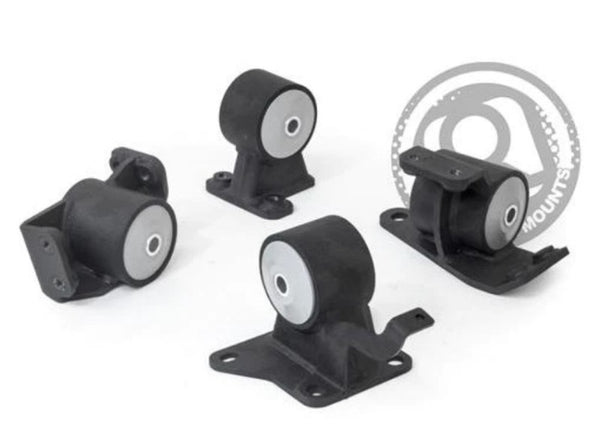 Innovative 90-99 Toyota MR2 5S/3S Black Steel Mounts 75A Bushings - Bull Strap