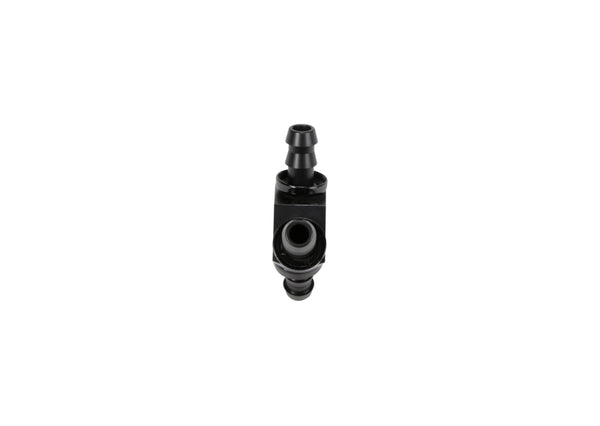Fleece Performance Universal 3/8in Aluminum Y Barbed Fitting (For -6 Pushlock Hose) - Black Anodized - Bull Strap