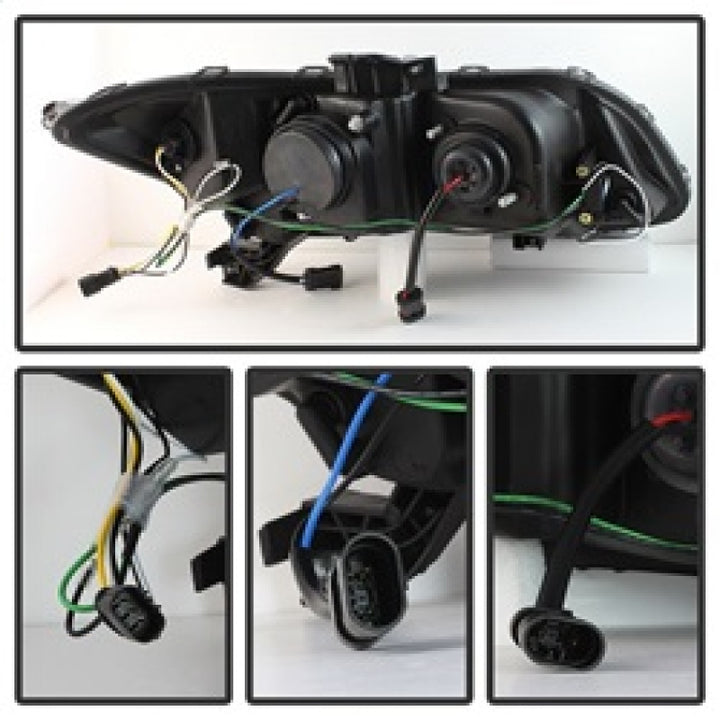 Spyder 12-14 Honda Civic (Excl. 2014 Coupe) Projector Headlights Lgtbr DRL Black PRO-YD-HC12-DRL-BK - Bull Strap