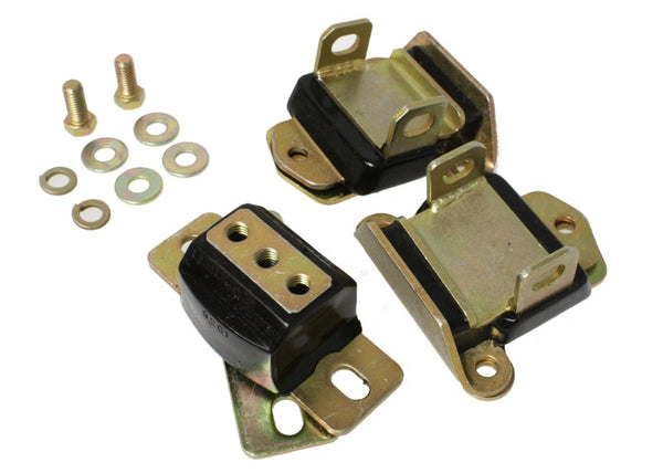 Energy Suspension 67-72 Camaro/64-72 Chevelle/63-82 Corvette Black Zinc 2 Engine & 1 Trans Mount Set - Bull Strap