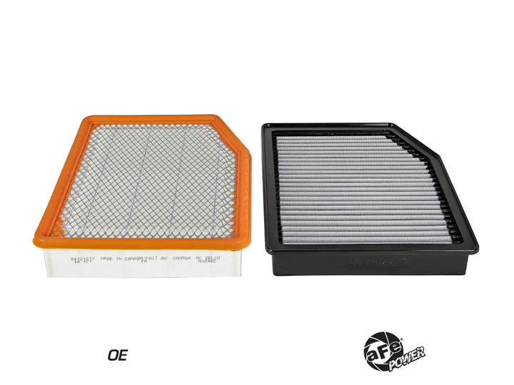 aFe MagnumFLOW Pro DRY S OE Replacement Filter 2019 GM Silverado/Sierra 1500 V6-2.7L/4.3L/V8-5.3 - Bull Strap