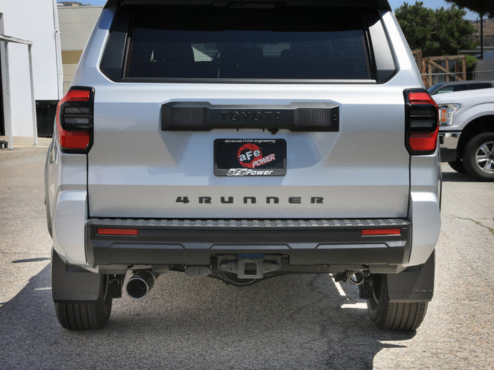 aFe 2025 Toyota 4-Runner 2.5in to 3in SS-304 Cat-Back Exhaust w/ Black Tip - Bull Strap