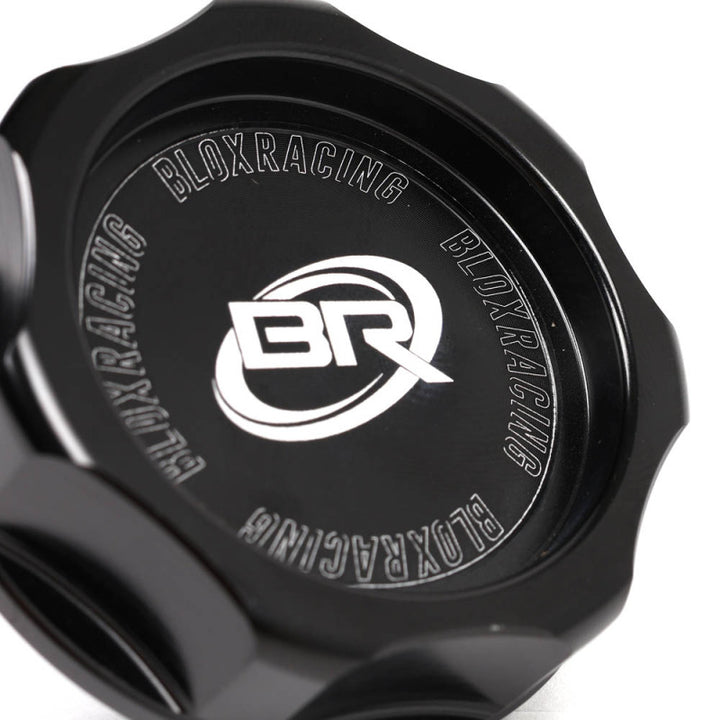 BLOX Racing Billet Honda Oil Cap - Black - Bull Strap