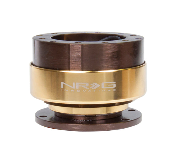 NRG Quick Release Gen 2.0 - Bronze Body / Chrome Gold Ring - Bull Strap