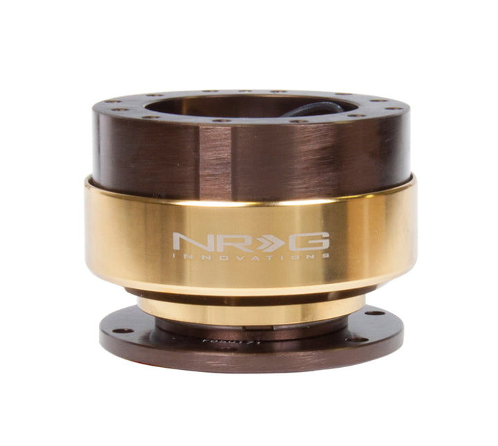 NRG Quick Release Gen 2.0 - Bronze Body / Chrome Gold Ring - Bull Strap