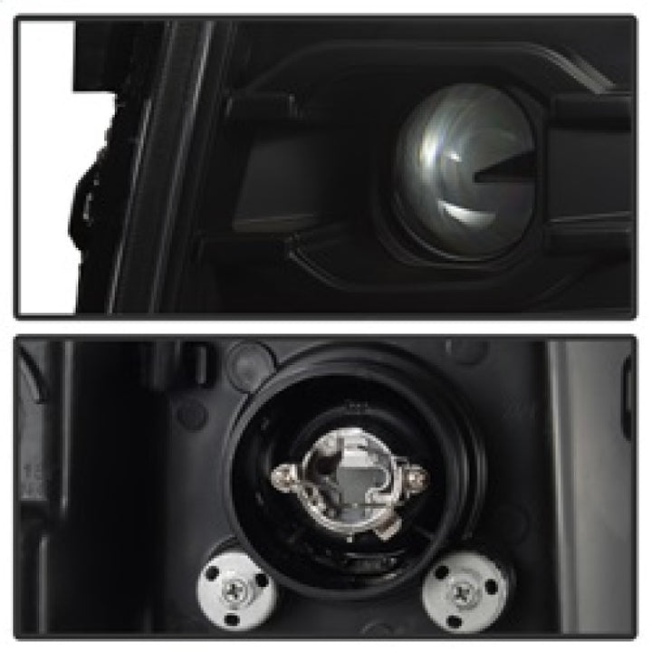 Spyder Chevy Silverado 1500 07-13 Version 3 Projector Headlights - Black PRO-YD-CS07V3-LBDRL-BK - Bull Strap
