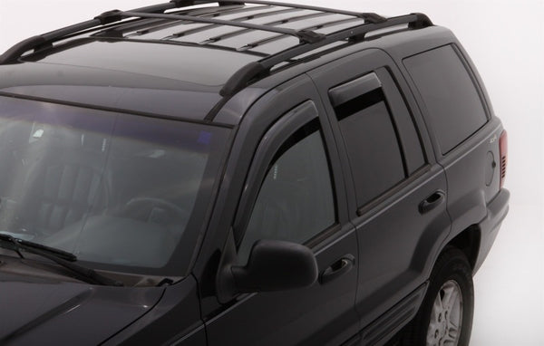 AVS 2004 Ford Ecosport (Brazil) Ventvisor In-Channel Front & Rear Window Deflectors 4pc - Smoke - Bull Strap