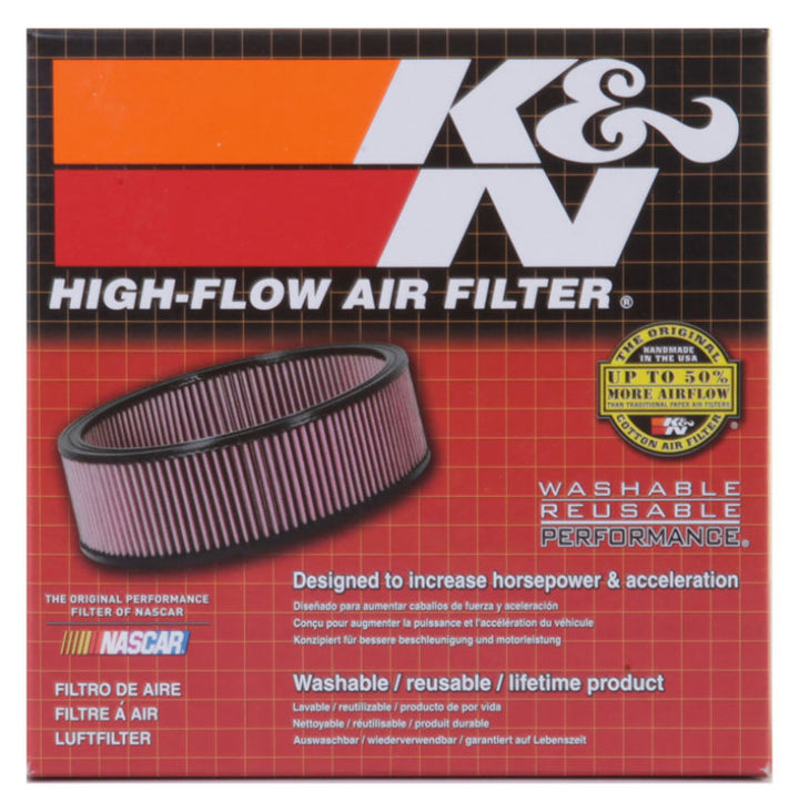 K&N Custom Round Racing Assembly Red 5.875in OD x 2.406in ID x 1.75in Height - Bull Strap