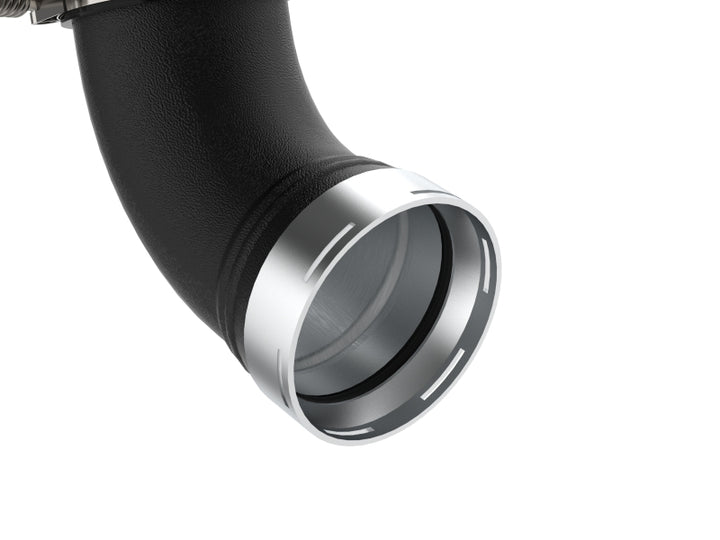 aFe 06-10 GM Diesel Trucks V8 6.6L BladeRunner Aluminum Hot & Cold Charge Pipe Kit - Black - Bull Strap
