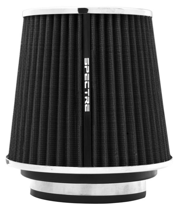 Spectre Adjustable Conical Air Filter 5-1/2in. Tall (Fits 3in. / 3-1/2in. / 4in. Tubes) - Black - Bull Strap