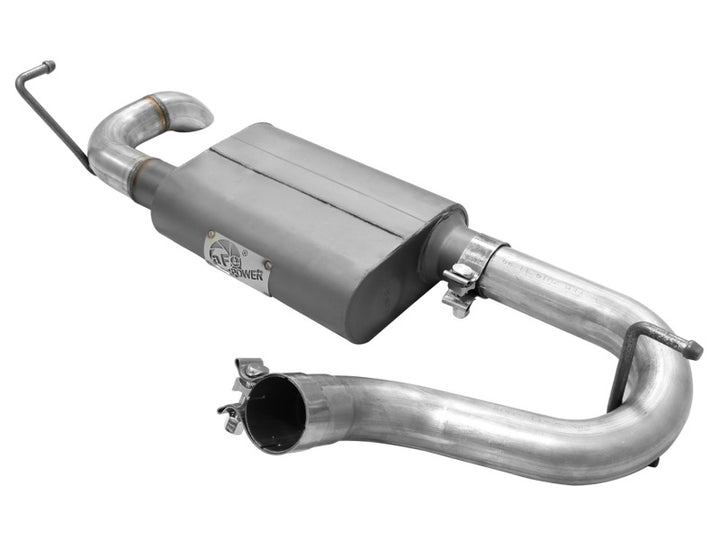 aFe Scorpion Exhaust System Axle Back Aluminized Hi-Tuck 07-17 Jeep Wrangler JK V6 3.6/3.8L - Bull Strap
