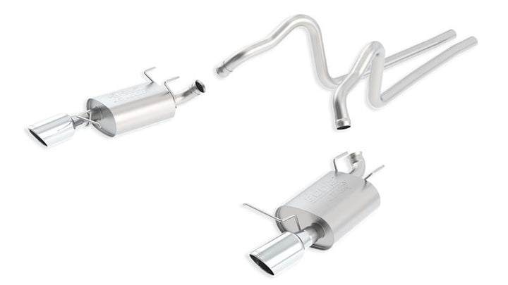 Borla 11-12 Ford Mustang 3.7L AT/MT RWD 2dr ATAK SS Catback Exhaust - Bull Strap