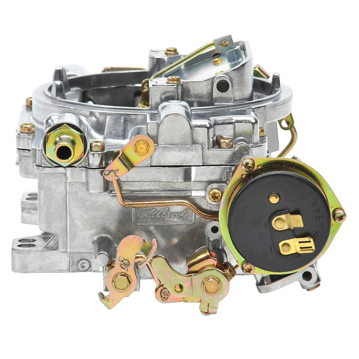 Edelbrock Carburetor Performer Series 4-Barrel 600 CFM Electric Choke Satin Finish - Bull Strap