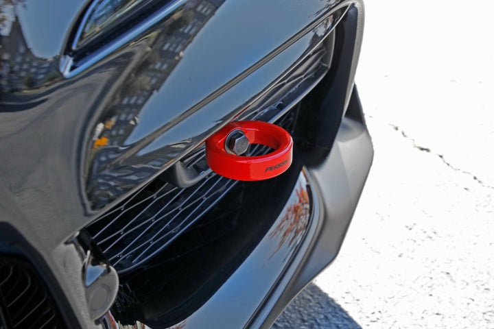 PERRIN 20-25 Toyota Supra Tow Hook Kit (Front) - Red - Bull Strap