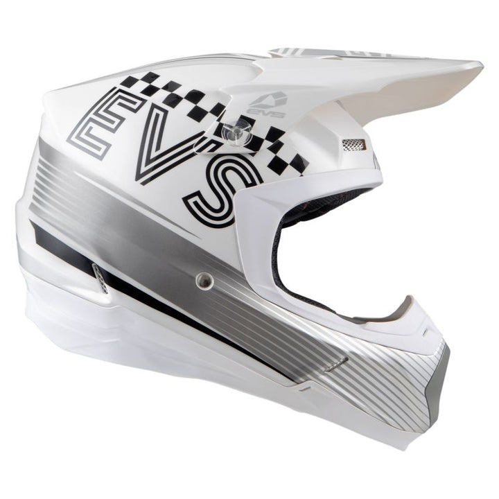 EVS T5 Torino Helmet White - Large - Bull Strap