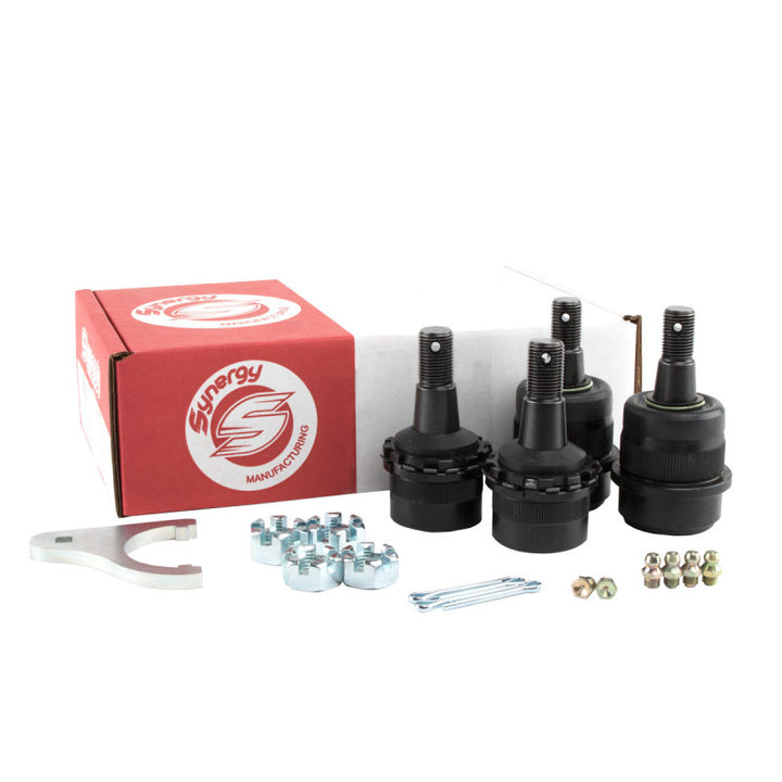 Synergy Jeep JK/WJ HD Non-Knurled Adjustable Ball Joint Kit - Bull Strap