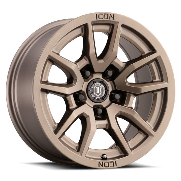 ICON Vector 5 17x8.5 5x150 25mm Offset 5.75in BS 110.1mm Bore Bronze Wheel - Bull Strap
