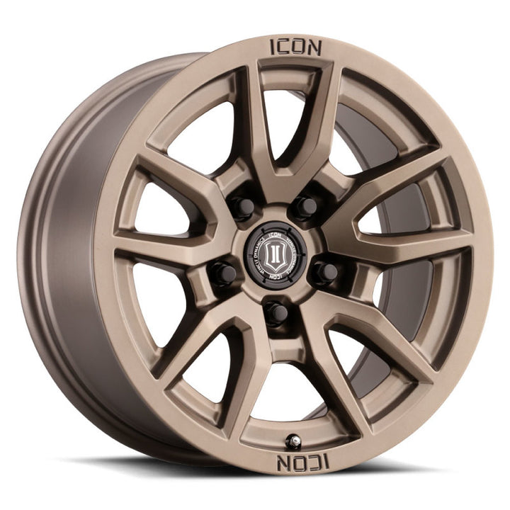 ICON Vector 5 17x8.5 5x150 25mm Offset 5.75in BS 110.1mm Bore Bronze Wheel - Bull Strap