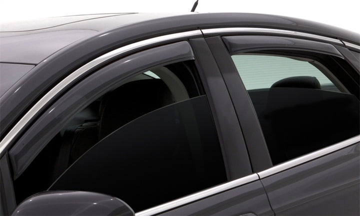 AVS 08-14 Dodge Avenger Ventvisor In-Channel Front & Rear Window Deflectors 4pc - Smoke - Bull Strap