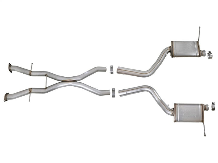 aFe MACHForce XP Cat-Back Exhaust Stainless No Tips 12-15 Jeep Grand Cherokee SRT/SRT-8 V8 Hemi 6.4L - Bull Strap