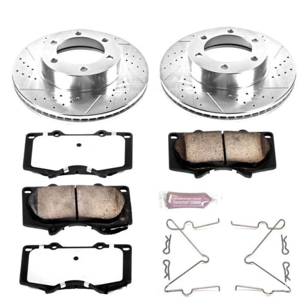 Power Stop 01-07 Toyota Sequoia Front Z36 Truck & Tow Brake Kit - Bull Strap