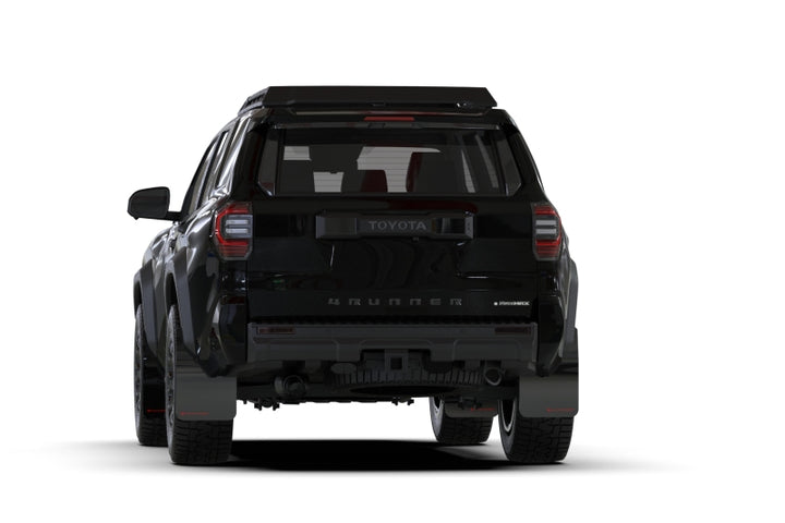 Rally Armor 2025+ Toyota 4Runner Black UR Mud Flap w/ White Logo - Bull Strap