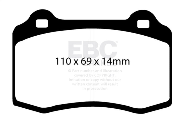 EBC 96-00 Lotus Esprit Turbo 2.0 Turbo GT3 Redstuff Front Brake Pads - Bull Strap