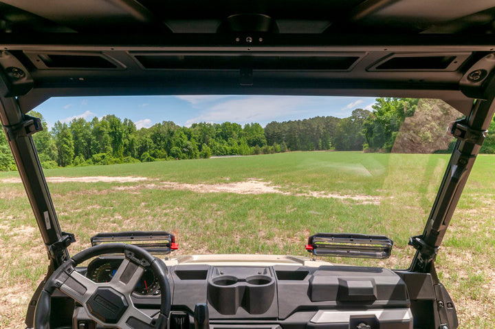 Seizmik 15-23 Polaris Ranger 500/ 570/ EV Mid-Size Pro-fit Tool-Less Windshield Vented Poly UV - Bull Strap