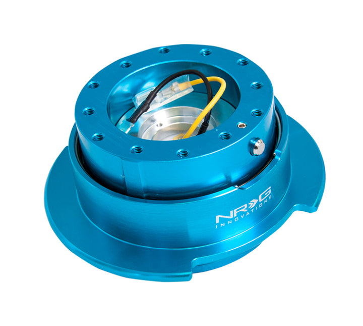 NRG Quick Release Kit Gen 2.5 - New Blue Body / Titanium Chrome Ring - Bull Strap