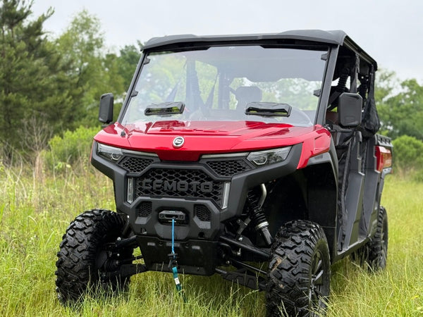 Seizmik 25+ CF Moto U10/ 10 XL Pro Toolless Windshield - Hardcoated - Bull Strap