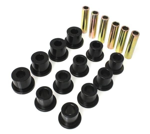Energy Suspension 87-96 Jeep Wrangler Black Front/Rear Spring and Shackle Bushing - Bull Strap
