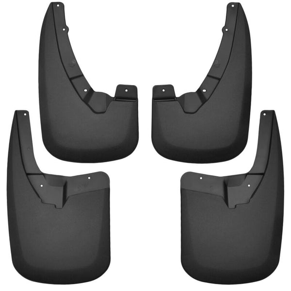Husky Liners 09-17 Dodge Ram 1500 w/o Fender Flares Front and Rear Mud Guards - Black - Bull Strap