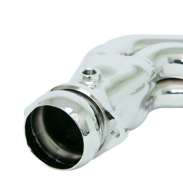 BBK 10-15 Camaro LS3 L99 Long Tube Exhaust Headers With Converters - 1-3/4 Chrome - Bull Strap